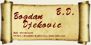 Bogdan Đeković vizit kartica